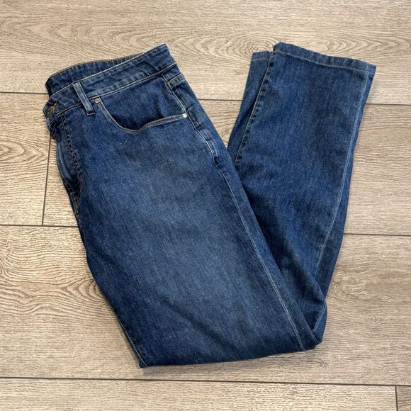 Johnnie O Jeans Mens 34x30 Blue Dark Wash Denim 5 Pocket Casual Jeans - Picture 1 of 6